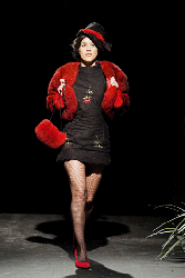 Model in the Possum Fur Fashion Design Awards