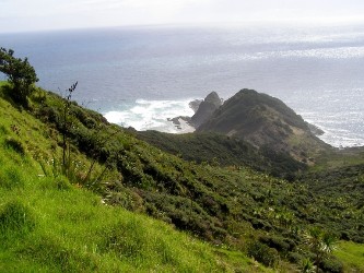 Looking down at Cape Reinga