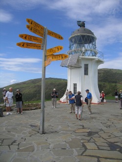 Cape Reinga Lighthouse and the much photographed signpost