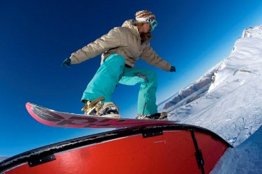 Snowboarding at Wanaka