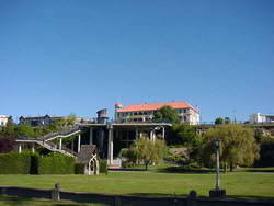 The steps from Caroline Bay to the Hydro Grand Hotel 
