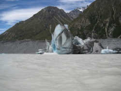 glacier in the process of calving - Shot 1