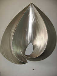 'Ground Relief (Oct 2010)' by artist Ernie Maluschnig. Piece in stainless steel influenced by the Canterbury earthquake of September 2010