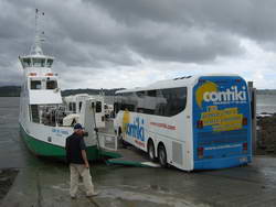 Bus on Rawene ferry