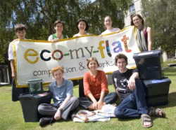 Working on a variety of sustainability programmes over the summer have been (front row from left): Rowan Howard-Williams, Alex Ross, Allan Brent; (back row from left):Lily Duval, Dr Kate Hewson, Zo Zhou, Charlotte Stephen-Brownlie and Josie Howitt.