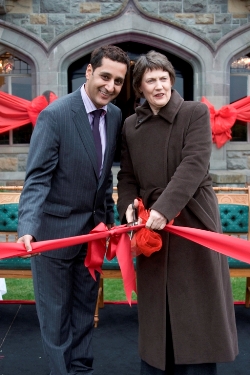 Pawan assists the Prime Minister at the ribbon cutting ceremony