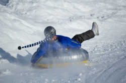 Snow tubing at Alpine Springs, Spa and Winter Park