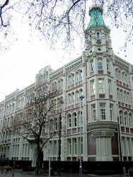 The Press building in Cathedral Square before the earthquake on February 22