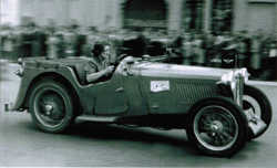 Racing in the standing quarter mile I am wearing goggles � no helmets then.