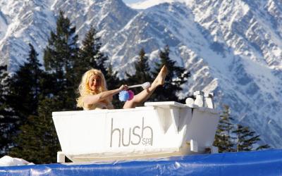 Nikki of Hush Spa on the winning Birdman entry.
