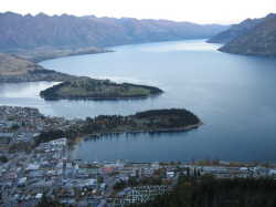 Looking over Queenstown from the top of the Gondola.