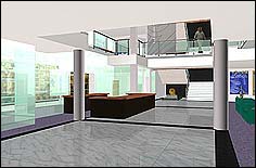 The building welcomes visitors as they approach.