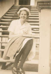 A nurse in Karitane uniform