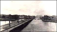Leaving the lock to go into Gatun Lake