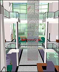 Three floors and a sense of lightness as visitors look up
