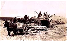 The tankye delivering water to the operating mill
