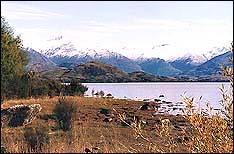 Snowy Mountain view from Bremner Bay to Penrith Track