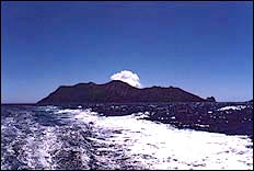 View of White Island from the sea