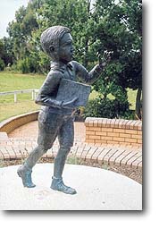 School boy statue
