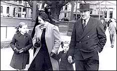 A Christchurch family on a visit to town