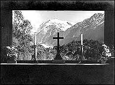 Glacier view from St James Anglican church in 1945